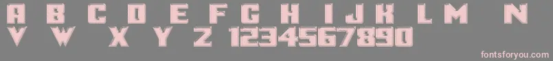 Logotronik Font – Pink Fonts on Gray Background