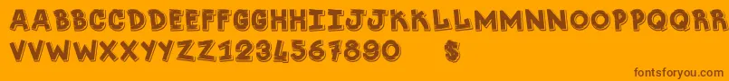 ShoesCenter Font – Brown Fonts on Orange Background