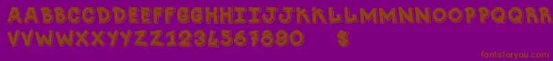 ShoesCenter Font – Brown Fonts on Purple Background