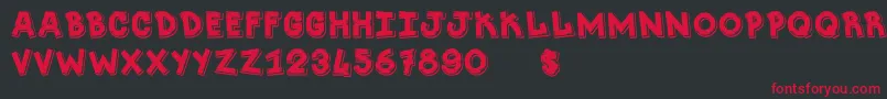 ShoesCenter Font – Red Fonts on Black Background