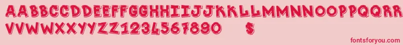ShoesCenter Font – Red Fonts on Pink Background