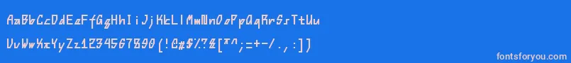 フォントSteep – ピンクの文字、青い背景