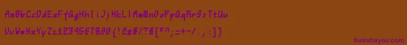 フォントSteep – 紫色のフォント、茶色の背景