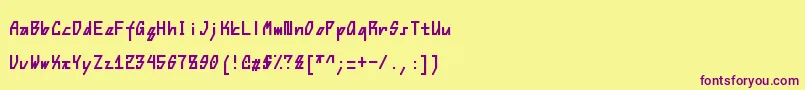Шрифт Steep – фиолетовые шрифты на жёлтом фоне
