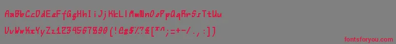 フォントSteep – 赤い文字の灰色の背景