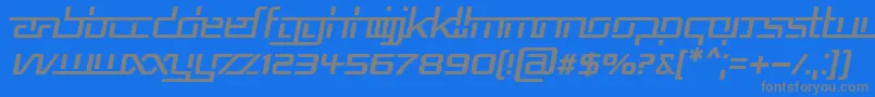 フォントRepub5i – 青い背景に灰色の文字