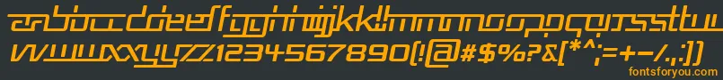 Repub5i Font – Orange Fonts on Black Background