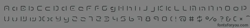 Шрифт TermRegeee – чёрные шрифты на сером фоне