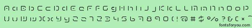 フォントTermRegeee – 緑の背景に黒い文字