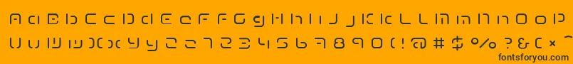 TermRegeee-fontti – mustat fontit oranssilla taustalla