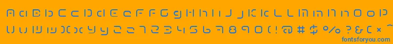 TermRegeee Font – Blue Fonts on Orange Background