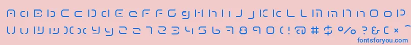 TermRegeee-fontti – siniset fontit vaaleanpunaisella taustalla