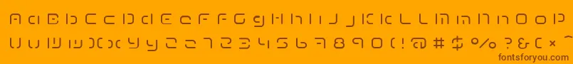 TermRegeee Font – Brown Fonts on Orange Background