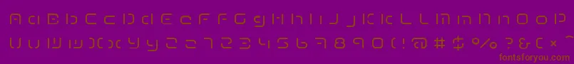 TermRegeee-Schriftart – Braune Schriften auf violettem Hintergrund