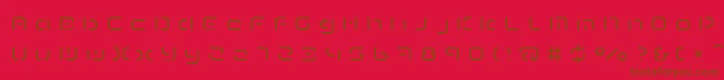フォントTermRegeee – 赤い背景に茶色の文字