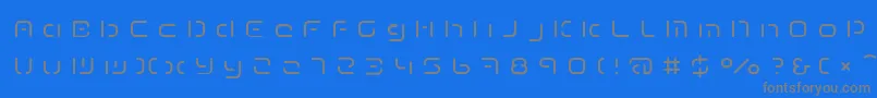 フォントTermRegeee – 青い背景に灰色の文字