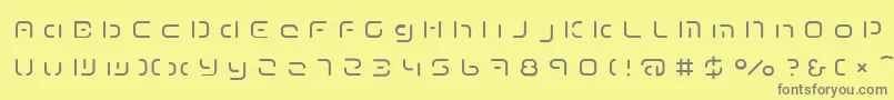 フォントTermRegeee – 黄色の背景に灰色の文字