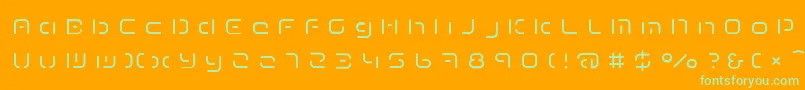 Шрифт TermRegeee – зелёные шрифты на оранжевом фоне