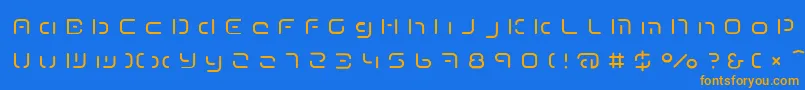TermRegeee Font – Orange Fonts on Blue Background