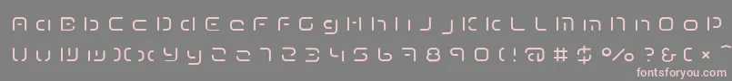 フォントTermRegeee – 灰色の背景にピンクのフォント
