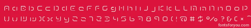 TermRegeee-fontti – vaaleanpunaiset fontit punaisella taustalla