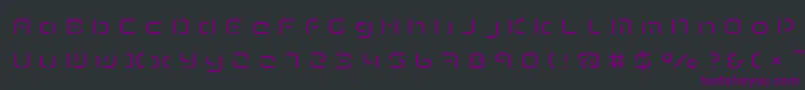 TermRegeee-fontti – violetit fontit mustalla taustalla