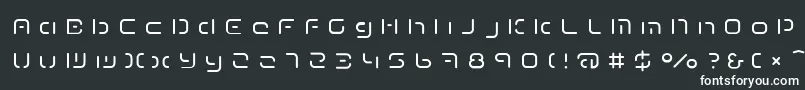TermRegeee-fontti – valkoiset fontit mustalla taustalla
