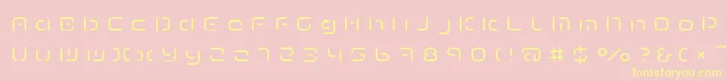 TermRegeee-fontti – keltaiset fontit vaaleanpunaisella taustalla