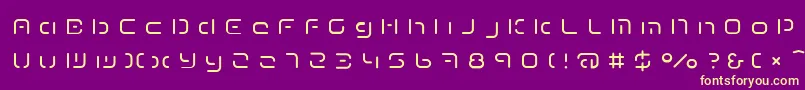 TermRegeee Font – Yellow Fonts on Purple Background