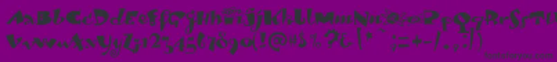 フォントLambadadexterMedium – 紫の背景に黒い文字