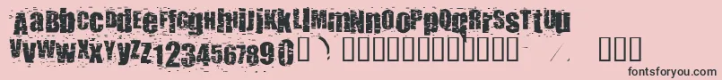 Punkass Font – Black Fonts on Pink Background