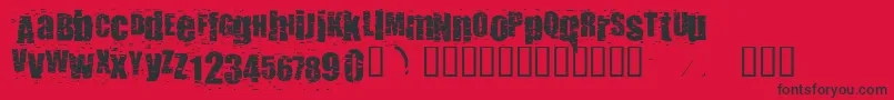 Punkass Font – Black Fonts on Red Background