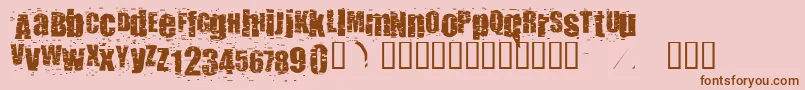 Punkass Font – Brown Fonts on Pink Background