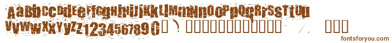 Шрифт Punkass – коричневые шрифты на белом фоне