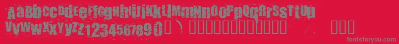 Punkass Font – Gray Fonts on Red Background