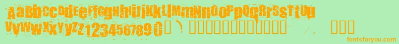 Punkass Font – Orange Fonts on Green Background