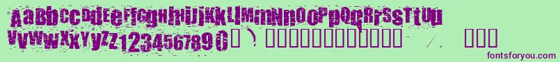 Punkass Font – Purple Fonts on Green Background