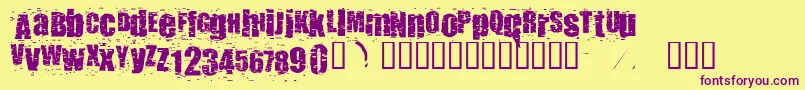 Punkass Font – Purple Fonts on Yellow Background