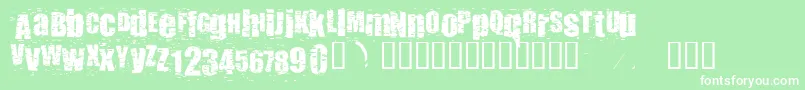 Punkass Font – White Fonts on Green Background