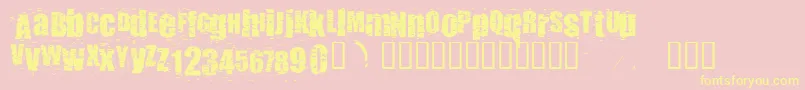 Punkass Font – Yellow Fonts on Pink Background