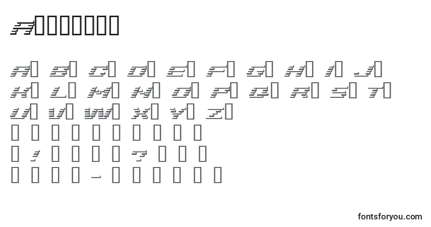 A fonte Addshade – alfabeto, números, caracteres especiais