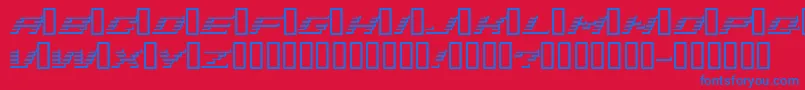Czcionka Addshade – niebieskie czcionki na czerwonym tle