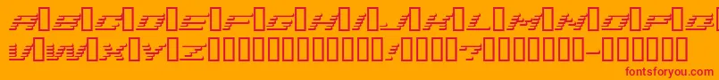 Addshade-Schriftart – Rote Schriften auf orangefarbenem Hintergrund