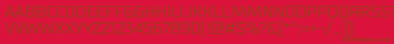 SupermolotLight-Schriftart – Braune Schriften auf rotem Hintergrund
