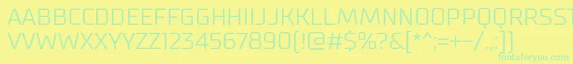 SupermolotLight Font – Green Fonts on Yellow Background