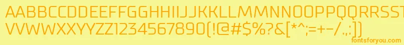 SupermolotLight Font – Orange Fonts on Yellow Background