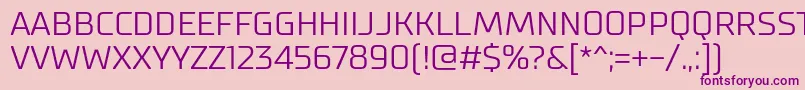 SupermolotLight-Schriftart – Violette Schriften auf rosa Hintergrund