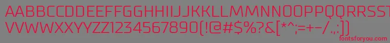SupermolotLight Font – Red Fonts on Gray Background