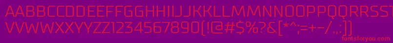 SupermolotLight Font – Red Fonts on Purple Background