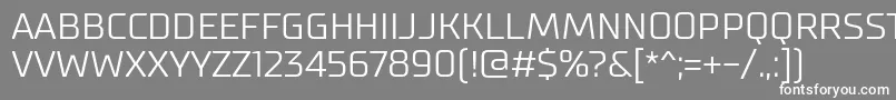 SupermolotLight-Schriftart – Weiße Schriften auf grauem Hintergrund